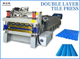Double layer tile press
